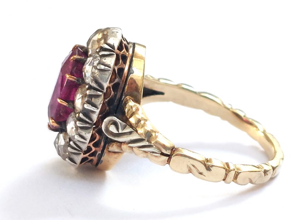 side view antique ring