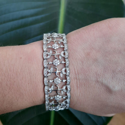 6ct Diamond Floral Bracelet