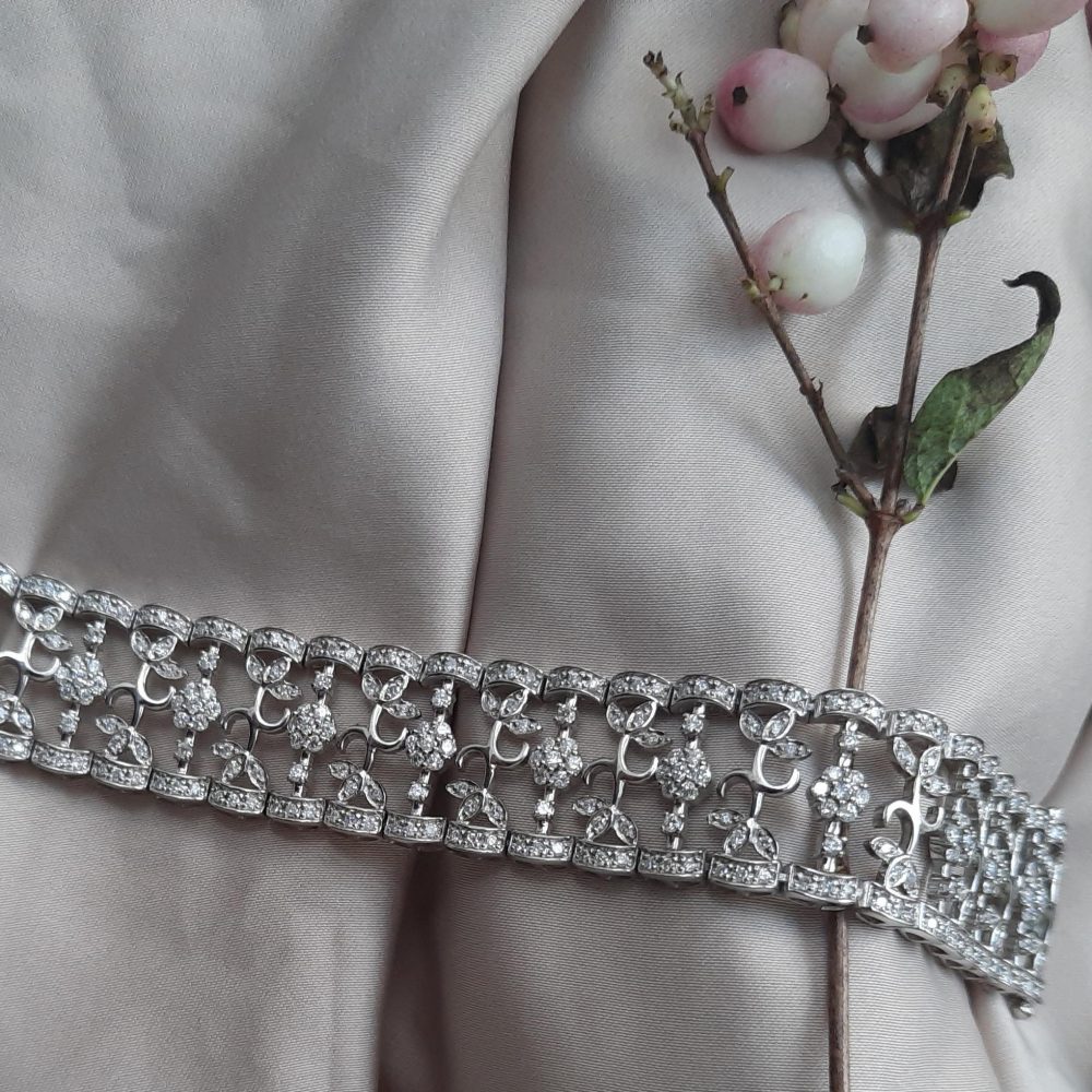 6ct Diamond Floral Bracelet