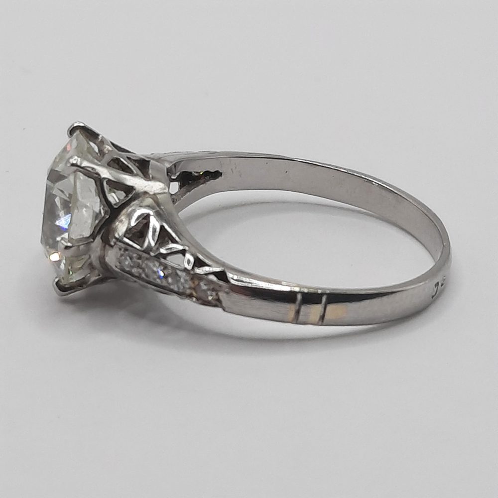 2.61ct Old European Transitional Cut Diamond Engagement Ring