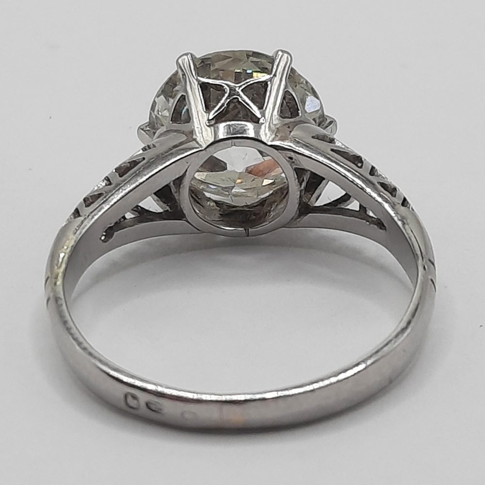 2.61ct Old European Transitional Cut Diamond Engagement Ring
