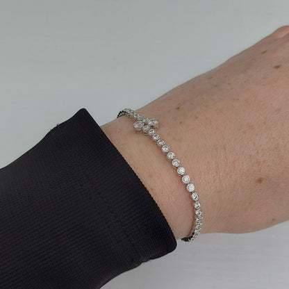 Bezel Set Diamond Line Bracelet 2.64 carats