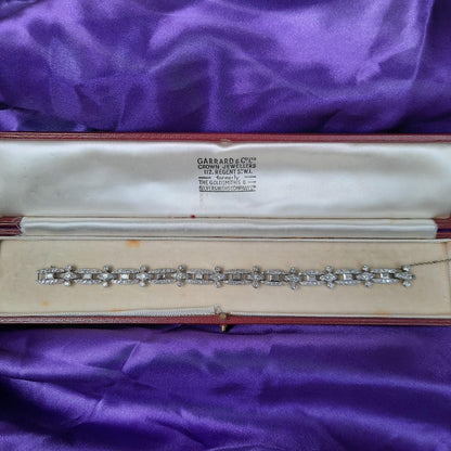 Art Deco Platinum Diamond Bracelet, 5.70 carat total