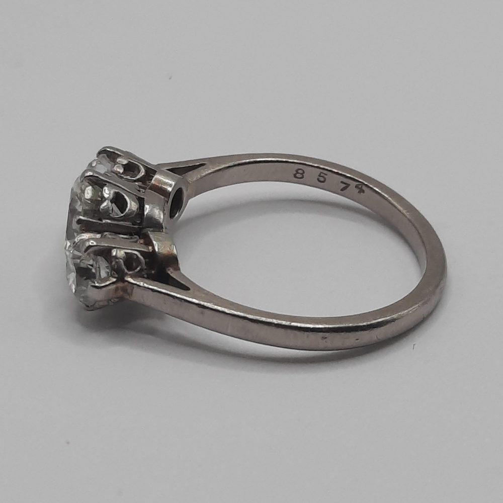 Antique Diamond Trilogy Ring, 1.60 carats