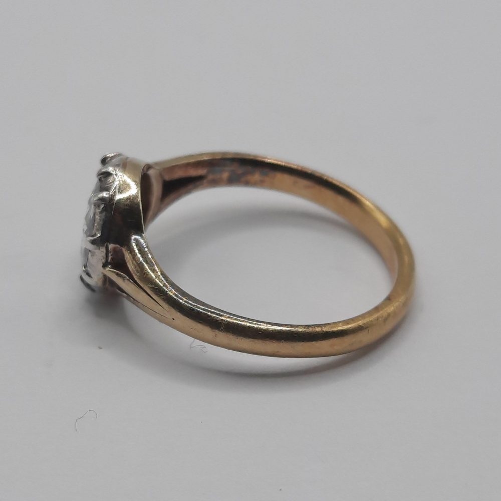 Antique 0.70ct Rose Cut Diamond Ring