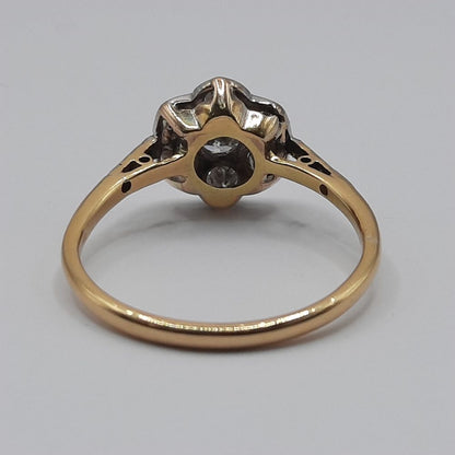 Antique Edwardian Diamond Flower Cluster Ring