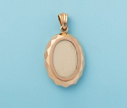 Late 19th Century 14ct Gold Locket with Enamel & Pearls