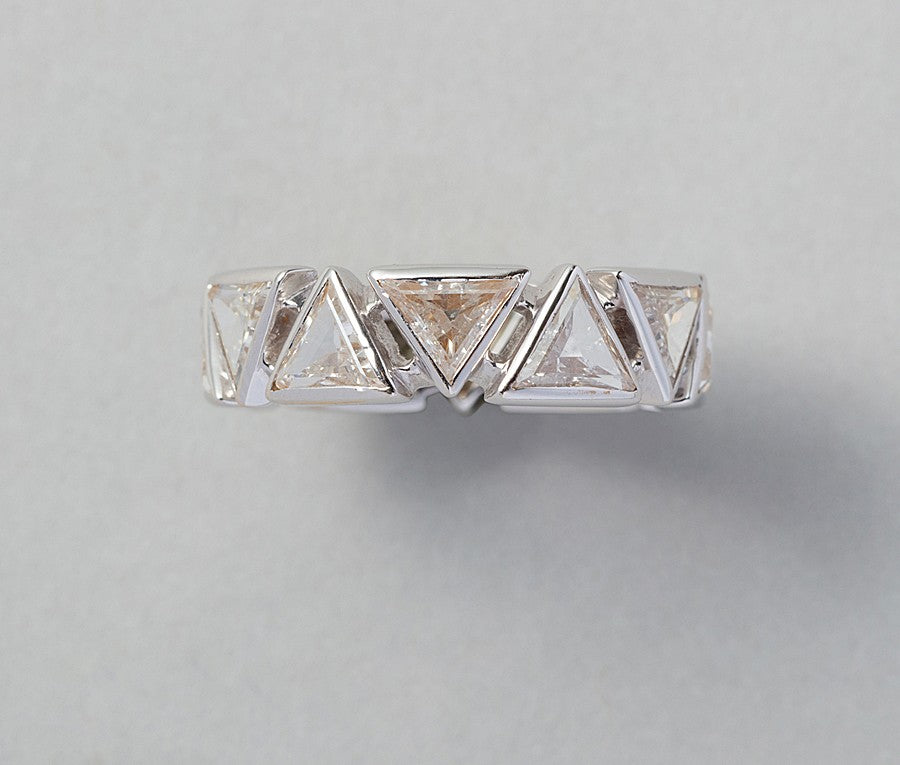 Modern 18ct White Gold Diamond Eternity Ring 5.00ct