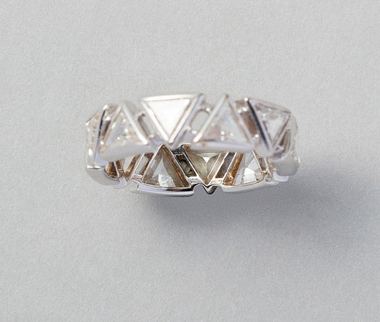 Modern 18ct White Gold Diamond Eternity Ring 5.00ct