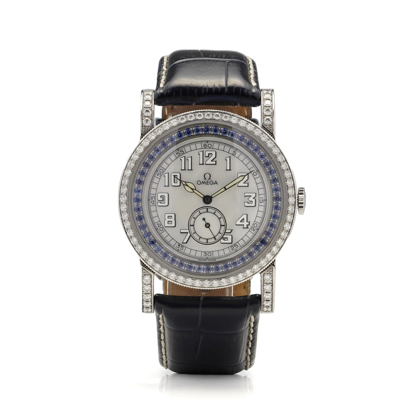 Omega Aquarella 5772.71.56 Steel and Gold Watch Diamonds, Box and Papers