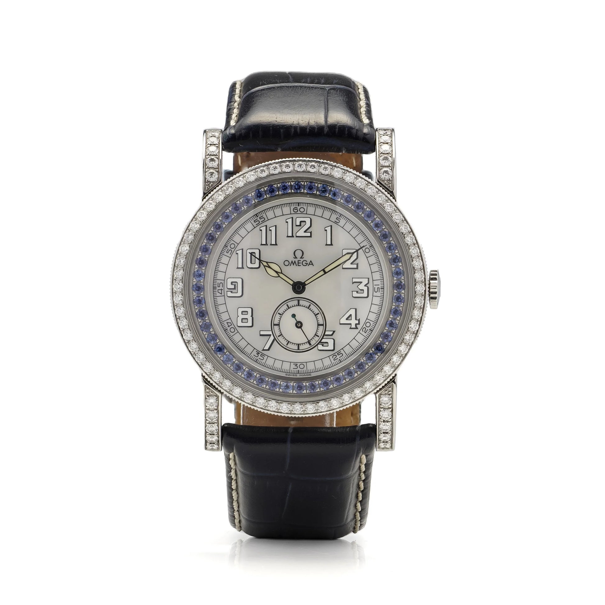 Omega Aquarella 5772.71.56 Steel and Gold Watch Diamonds, Box and Papers