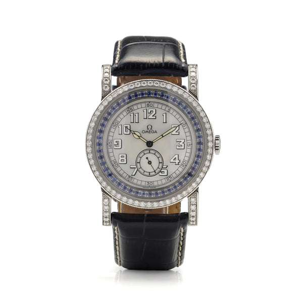 Omega Aquarella 5772.71.56 Steel and Gold Watch Diamonds, Box and Papers