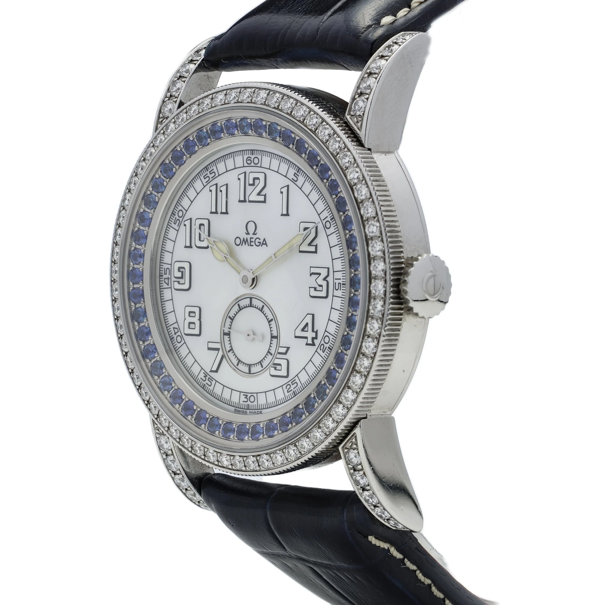 Omega Aquarella 5772.71.56 Steel and Gold Watch Diamonds, Box and Papers