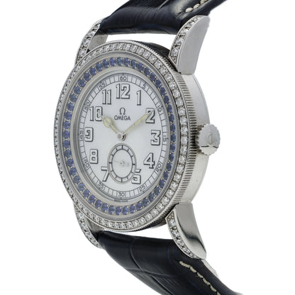 Omega Aquarella 5772.71.56 Steel and Gold Watch Diamonds, Box and Papers
