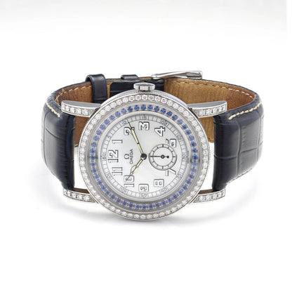 Omega Aquarella 5772.71.56 Steel and Gold Watch Diamonds, Box and Papers