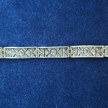 Art Deco Diamond Panel Bracelet