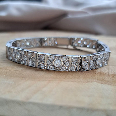 Art Deco Diamond Panel Bracelet