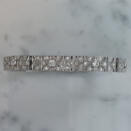 Art Deco Diamond Panel Bracelet