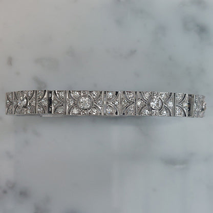Art Deco Diamond Panel Bracelet