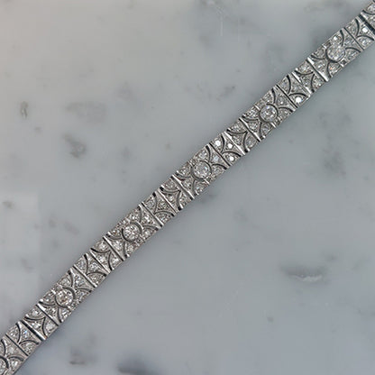 Art Deco Diamond Panel Bracelet