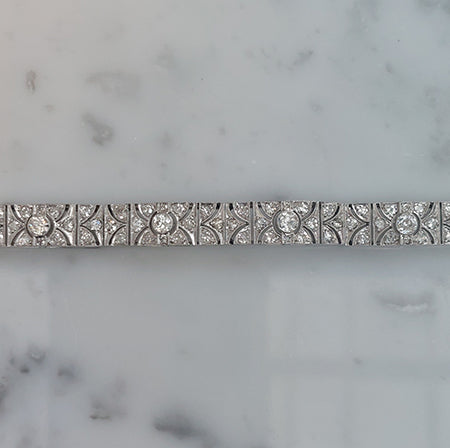 Art Deco Diamond Panel Bracelet