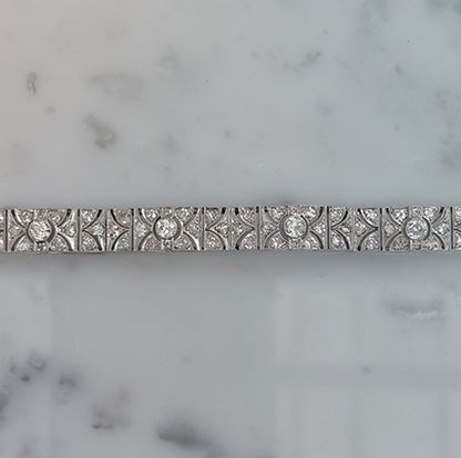 Art Deco Diamond Panel Bracelet