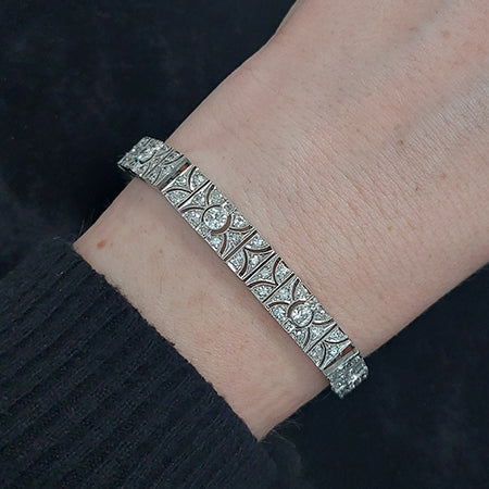 Art Deco Diamond Panel Bracelet