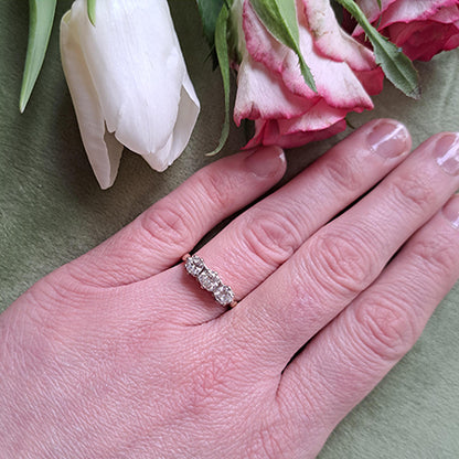 Vintage Diamond Three Stone Ring, 1.00 carat total