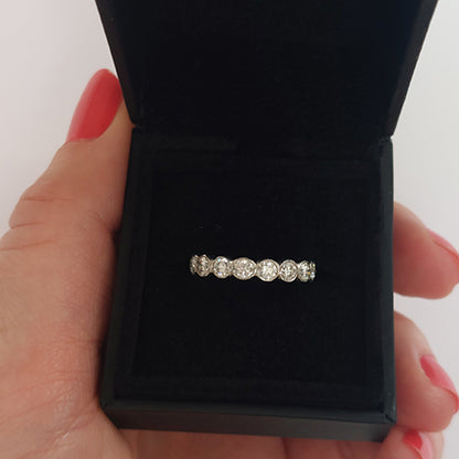 Diamond Full Eternity Band Ring in Platinum, 2.30 carats