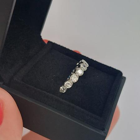 Diamond Full Eternity Band Ring in Platinum, 2.30 carats