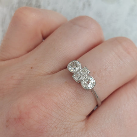 Art Deco 1.20ct Diamond Engagement Ring in Platinum