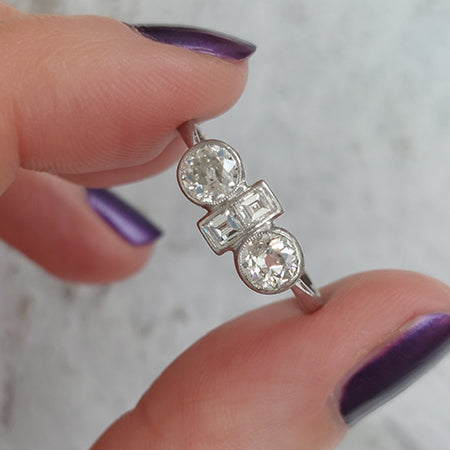 Art Deco 1.20ct Diamond Engagement Ring in Platinum