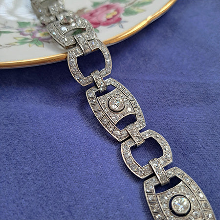 Art Deco Diamond Bracelet, 12 carat total