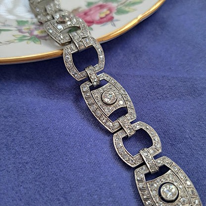 Art Deco Diamond Bracelet, 12 carat total