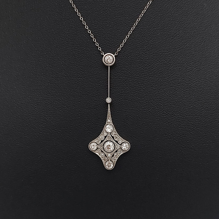 Antique Belle Epoque Diamond Pendant in 18ct Gold