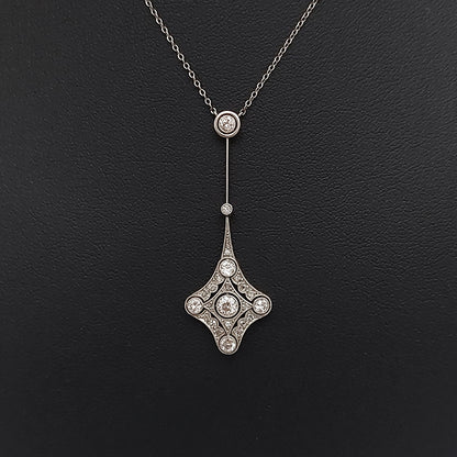 Antique Belle Epoque Diamond Pendant in 18ct Gold