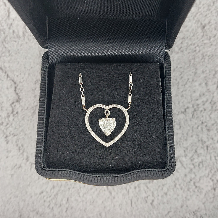 1ct Heart Shaped Diamond Pendant