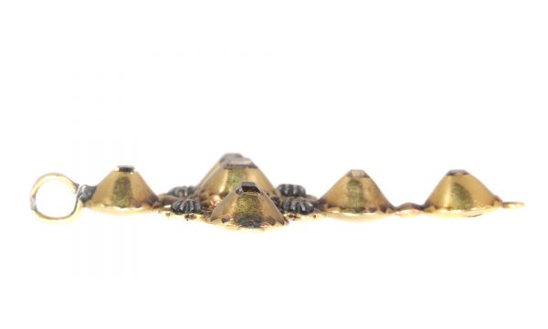 Antique Georgian Gold Diamond Cross Pendant with Old Mine Brilliant Cut Diamonds