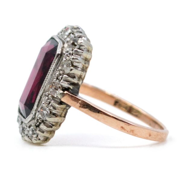 Antique Victorian 3.00ct Garnet and Diamond Ring