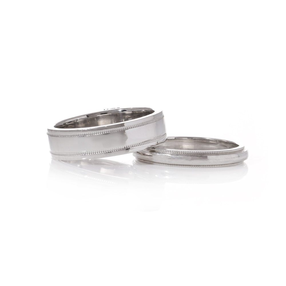 Tiffany & Co. wedding ring set in 950 platinum.