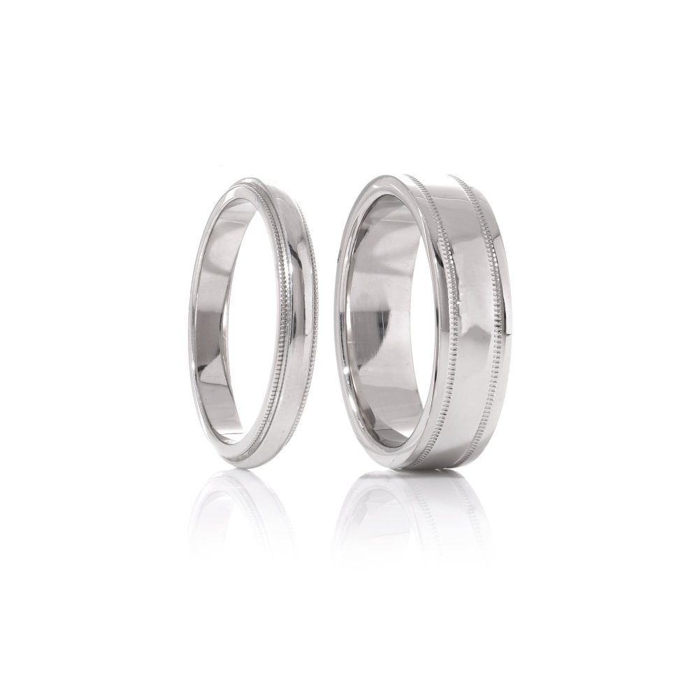 Tiffany & Co. wedding ring set in 950 platinum.