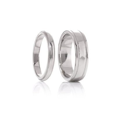 Tiffany & Co. wedding ring set in 950 platinum.