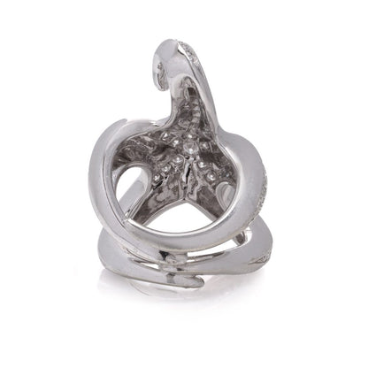 Boucheron gold starfish ring set diamonds.