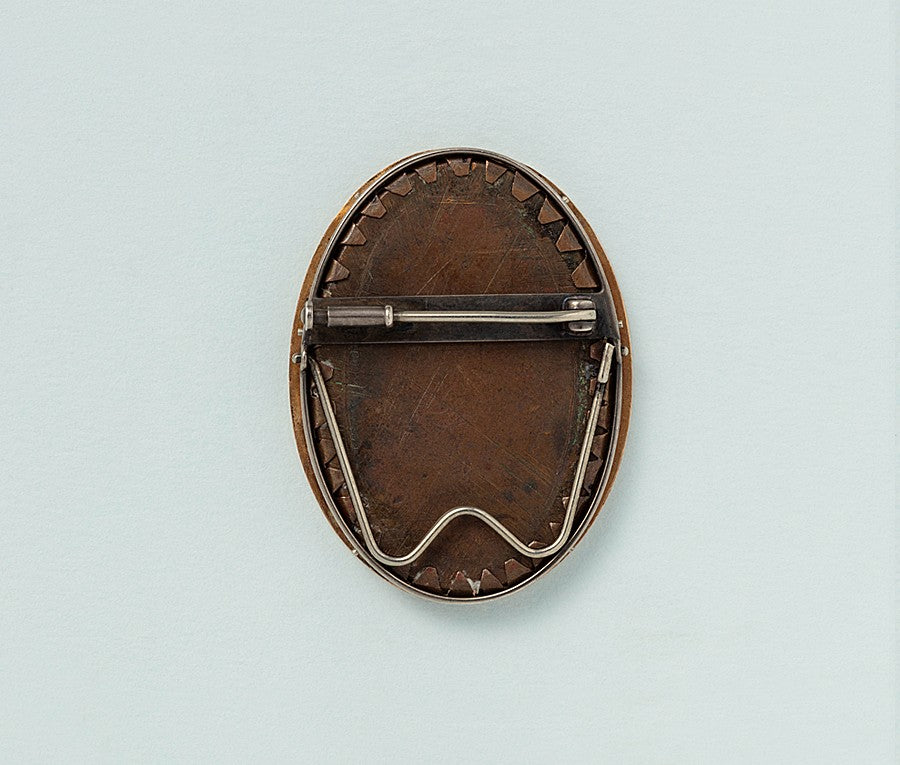 Georgian 18ct Micro Mosaic Dog Brooch