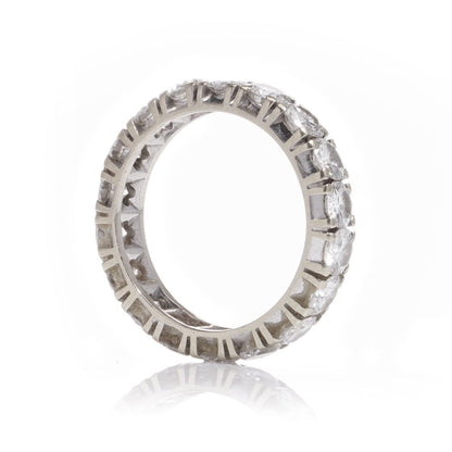 Vintage diamond full eternity ring in white gold