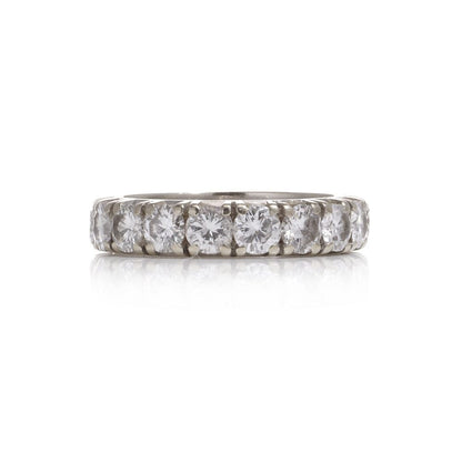 Vintage diamond full eternity ring in white gold