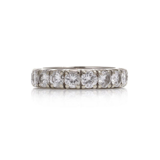 Vintage diamond full eternity ring in white gold