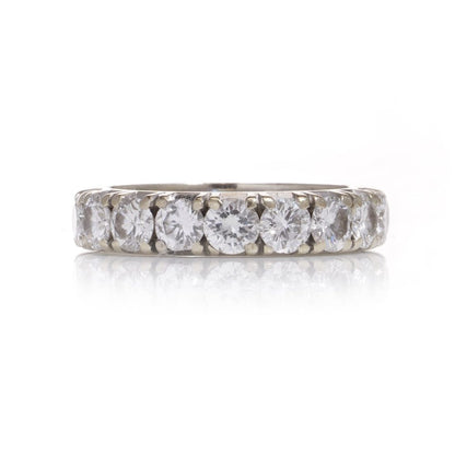 Vintage diamond full eternity ring in white gold