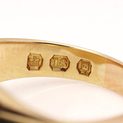 Antique 18ct Gold Signet Ring with Latin Inscription For King and Country