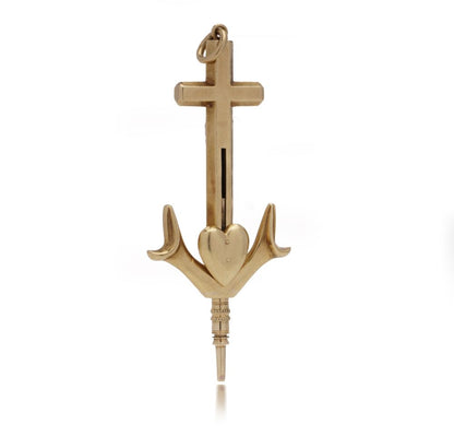 Antique Sampson Mordan 18ct Yellow Gold Anchor Pencil Pendant